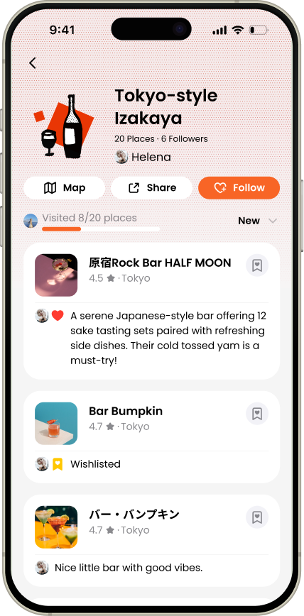 Eatventure App Restaurant Map