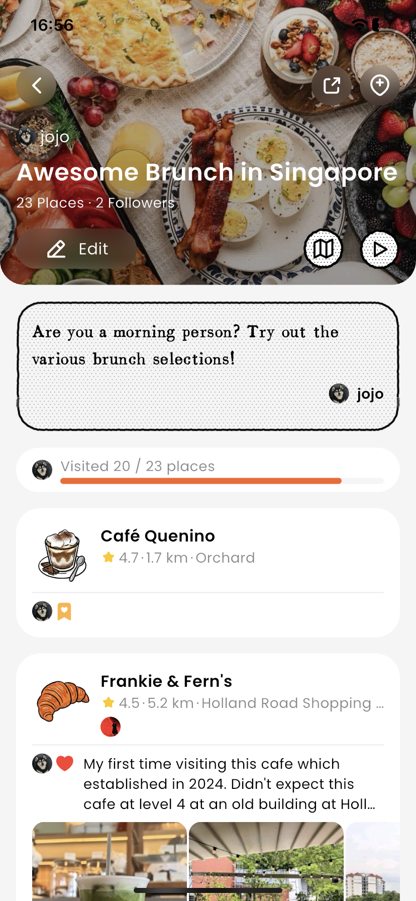 List cover and description