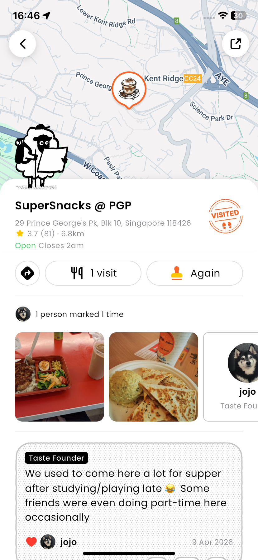 Visit the same restaurant on different days